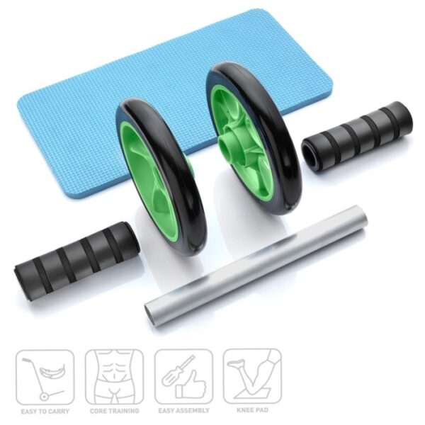 NHD Ab Wheel Double with Knee Pad – Dual Roller for Core Strengthening & Home Workouts - Image 3