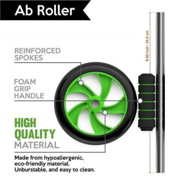 NHD Ab Wheel Double with Knee Pad – Dual Roller for Core Strengthening & Home Workouts - Image 5