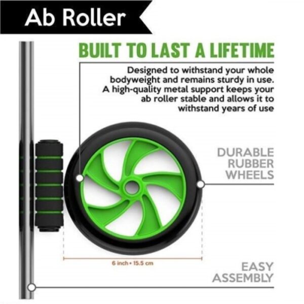NHD Ab Wheel Double with Knee Pad – Dual Roller for Core Strengthening & Home Workouts - Image 6