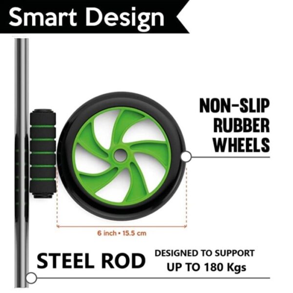 NHD Ab Wheel Double with Knee Pad – Dual Roller for Core Strengthening & Home Workouts - Image 8