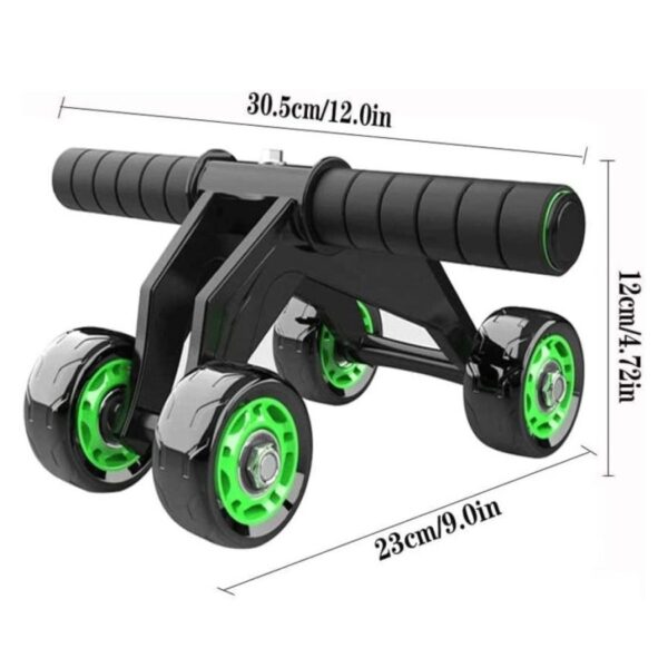 NHD Quadra Wheel Ab Roller with Knee Pad | Stable 4-Wheel Ab Wheel for Core, Abs, and Full Body Workout - Image 3