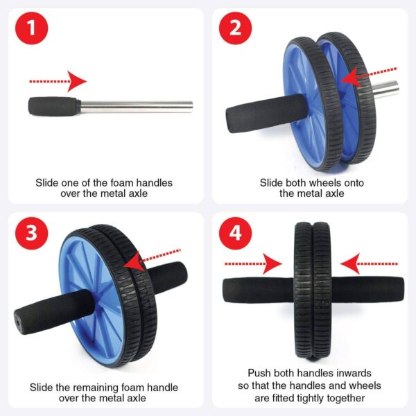 Ab Wheel Roller with Knee Pad – Dual-Wheel Core Strength Trainer for Home Workouts - Image 4
