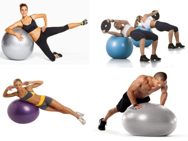 NHD Gymnastic Ball with Pump – Anti-Burst Stability Ball for Home Workouts, Yoga, and Core Training - Image 5