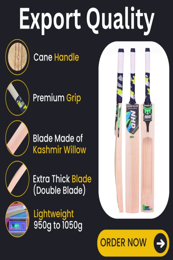 Nifty Double Blade Kashmir Willow Cricket Bat - Image 5