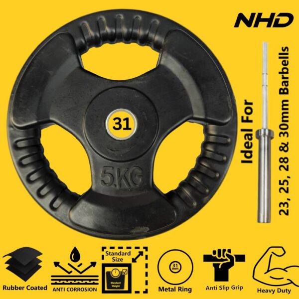 NHD Rubber Coated Standard Weight Plates (Pair)